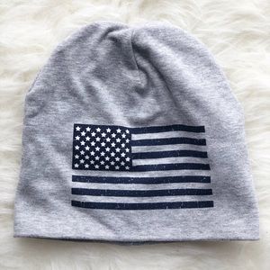 H&M Grey flag beanie 4-8Y